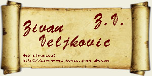 Živan Veljković vizit kartica